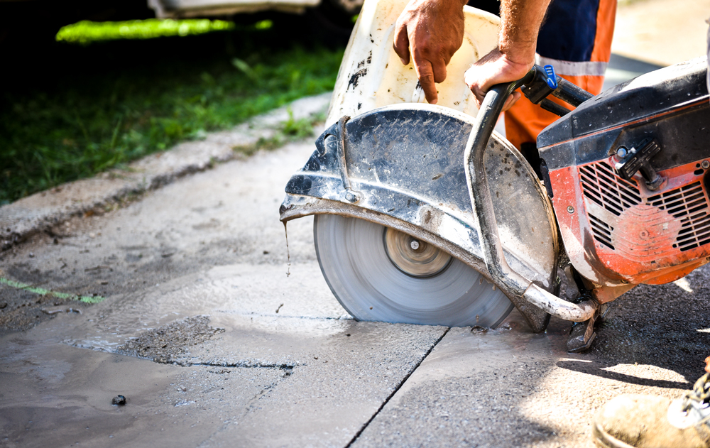 Concrete cutting and finishing work